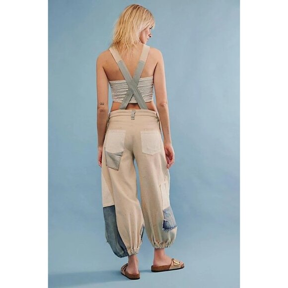 NWT We The Free People Bittersweet Embroidered Overalls in Butterfly Kisses M - Picture 11 of 13